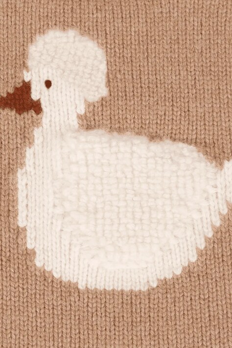 Donsje Sweter dziecięcy z wełny merino Denna Merino Wool Sweater Duck brązowy 4090703