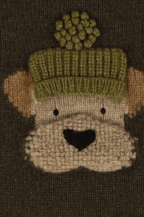 Donsje Sweter dziecięcy z wełny merino Denn Merino Wool Sweater Terrier brązowy 4083509