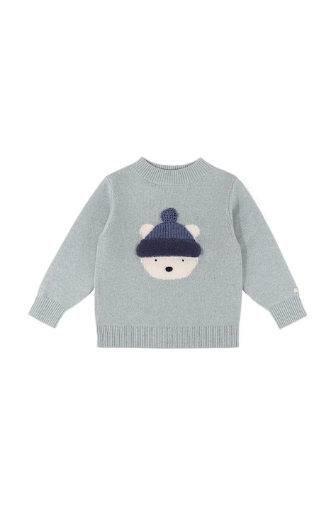 Donsje Sweter dziecięcy z wełny merino Polar Bear niebieski 4083508