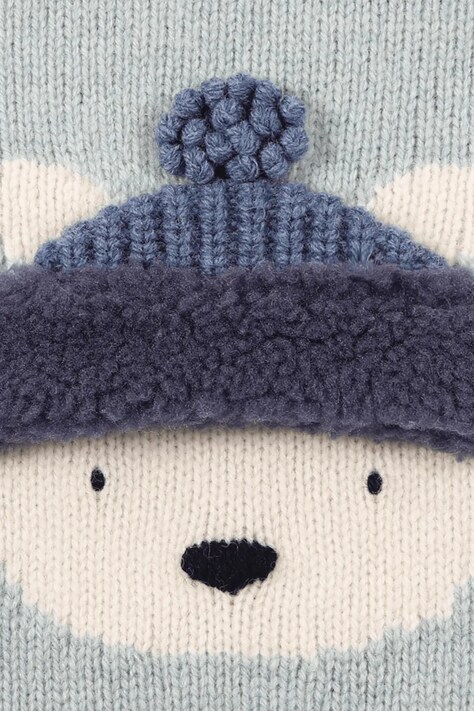 Donsje Sweter dziecięcy z wełny merino Denn Merino Wool Sweater Polar Bear niebieski 4083508