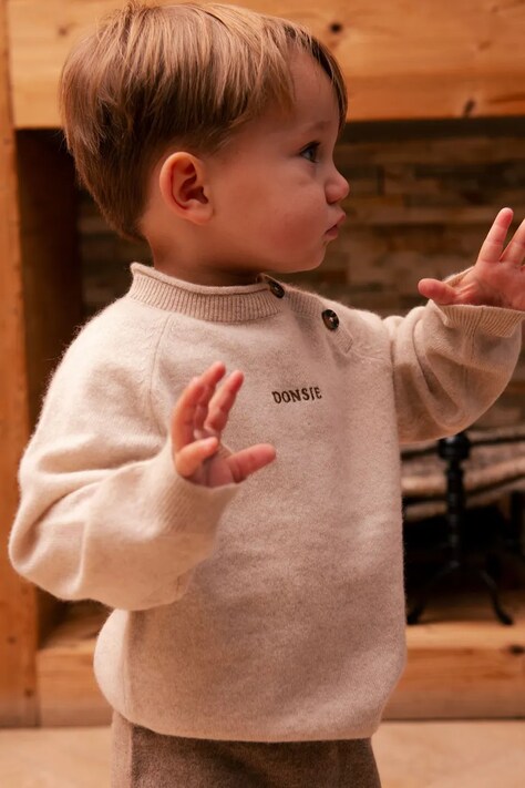 Donsje Sweter dziecięcy kaszmirowy Collyns Cashmere Wool Sweater beżowy 3049800