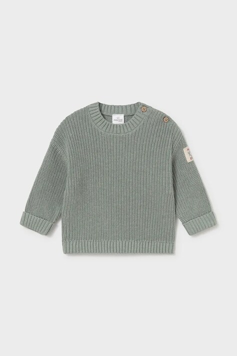 Mayoral Newborn sweter dziecięcy bawełniany turkusowy 2367