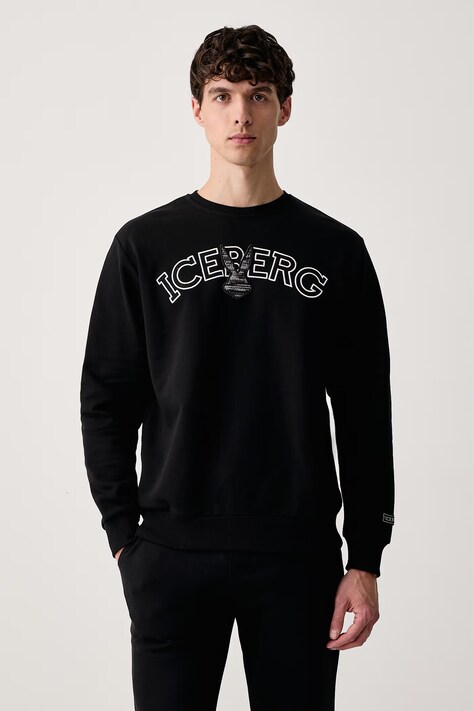 Iceberg Bluza męska bawełniana czarna E012 630A