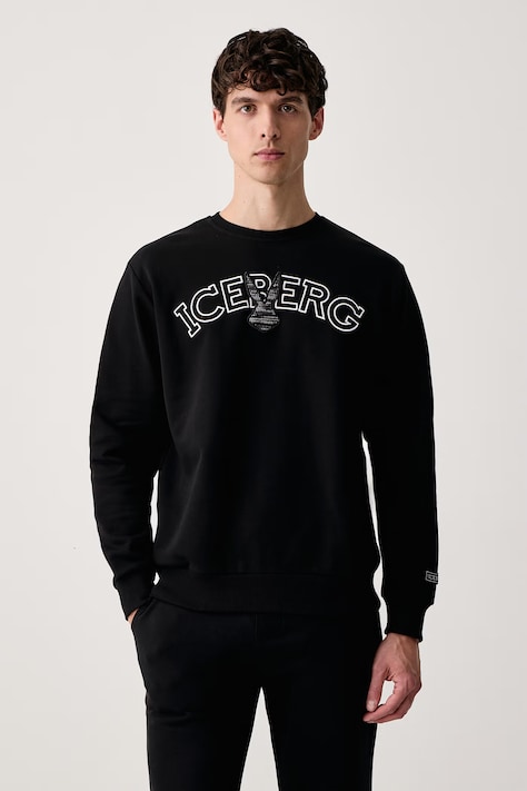 Iceberg Bluza męska bawełniana czarna E012 630A