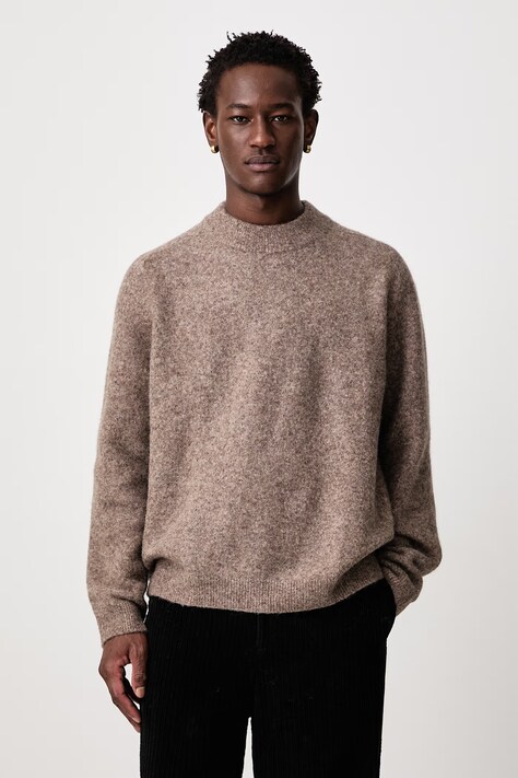 A.P.C. DYLAN sweter męski z wełną brązowy WPABQ.H23515