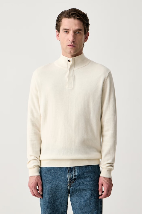MC2 Saint Barth Sweter męski wełniany beżowy MRLW001