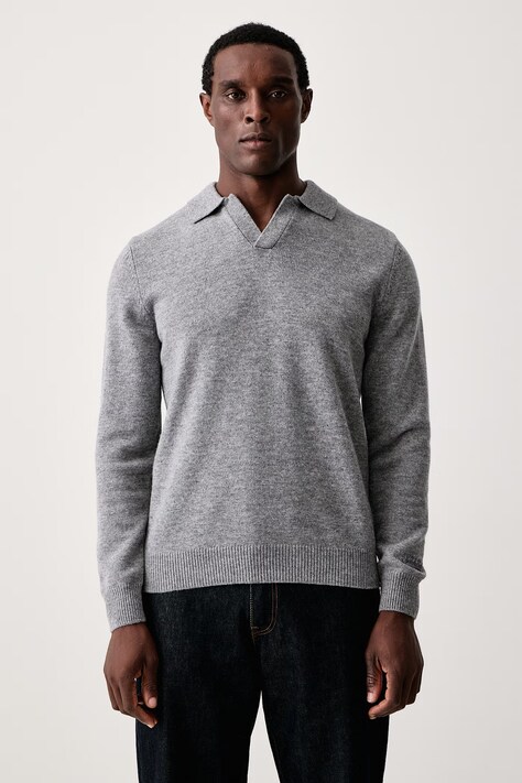 MC2 Saint Barth Sweter męski z wełny merino szary COV0009