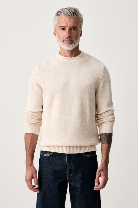 MC2 Saint Barth Sweter męski z wełną beżowy REGE018