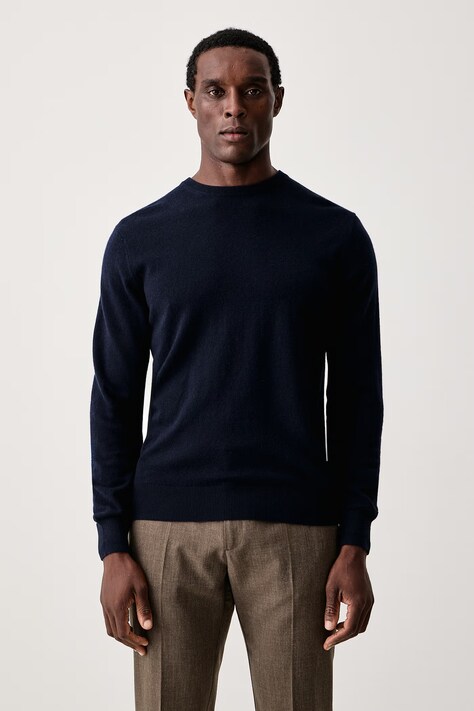 MC2 Saint Barth Sweter męski wełniany granatowy REGE008