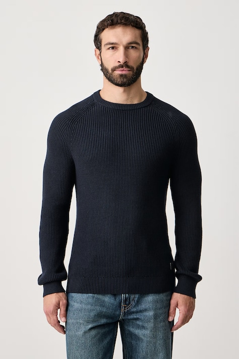 U.S. Polo Assn. Sweter męski bawełniany Textured Raglan granatowy MUP2809