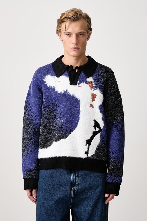 House of Errors Femme Fatale sweter męski niebieski HEFW26SW01707