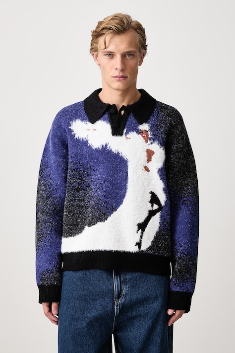 House of Errors Femme Fatale sweter męski niebieski HEFW26SW01707