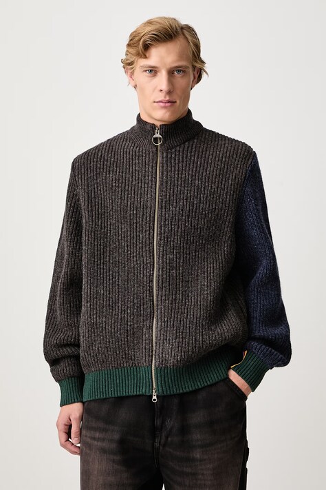 Barbour X PAUL SMITH светр на застібці вовняний чоловічий коричневий MKN1796BR37