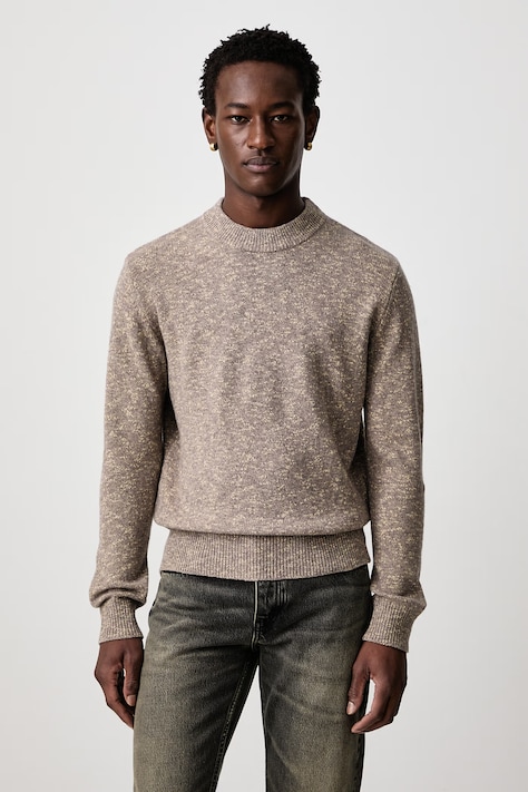 Sunflower Sweter męski z wełną merino Moon Speckled beżowy 3090