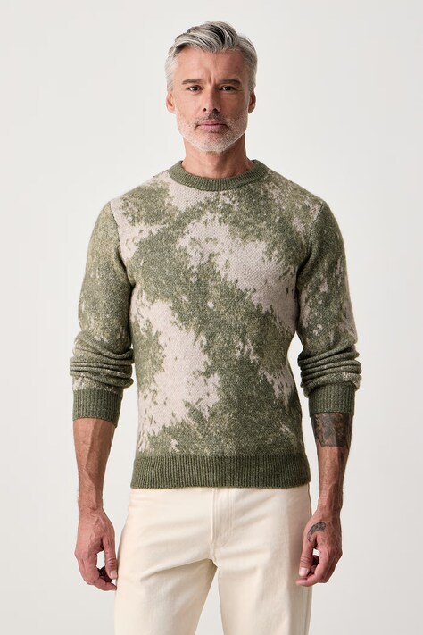 Guess Pulover za muškarce s dodatkom vune Nevil zeleni M6BR30 Z1380
