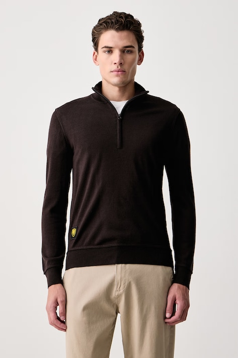 Blauer Sweter męski z wełną brązowy BLUM10200