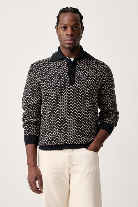 Baldessarini Sweter męski z bawełną granatowy B4 50058.5345