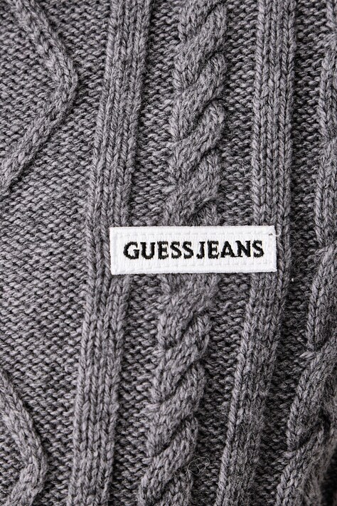 Guess Jeans кардиган чоловічий з вовною — AW26-SWMZDY, сірий — фото 5