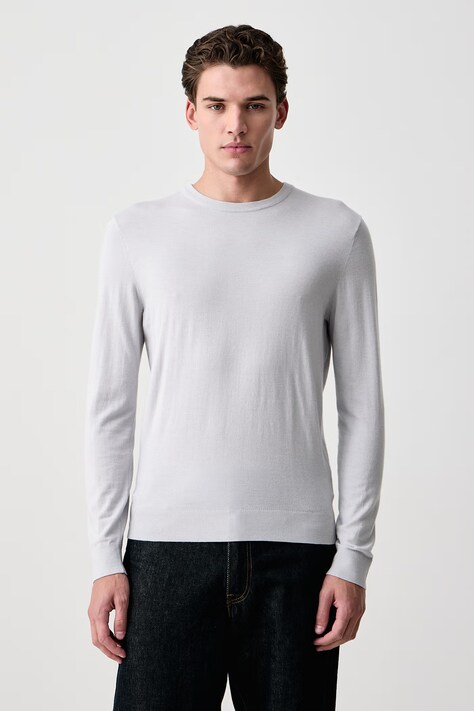 Guess Sweter męski z dodatkiem wełny NARCISO szary M6BR32 Z1411