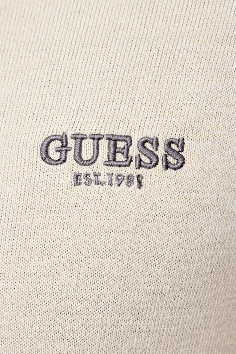 Guess Sweter męski z dodatkiem wełny NAITO beżowy M6BR13 Z1361