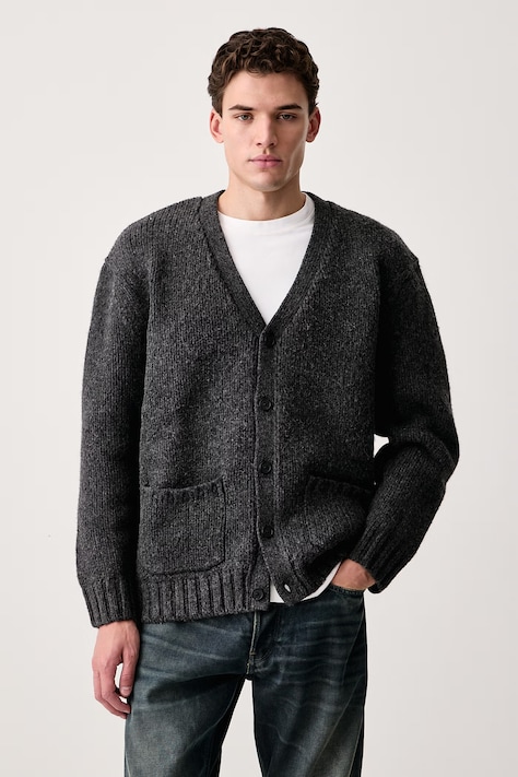Levi's Kardigan moški z dodatkom volne MAMMOTH siv 007T5