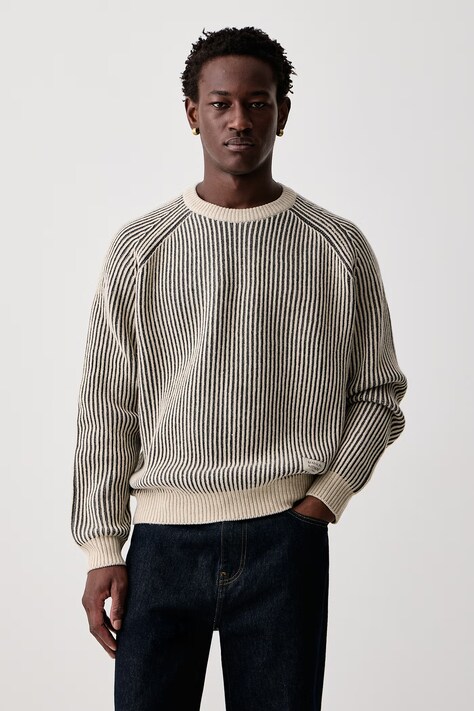Maison Kitsuné Sweter z wełną męski szary MRMKJ12KT1217