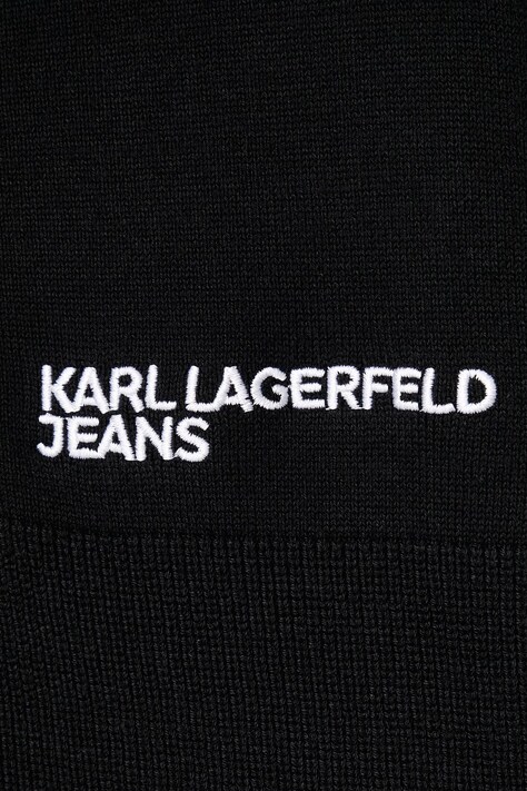 Karl Lagerfeld Jeans светр чоловічий з бавовною — AW26-SWMZFJ, чорний — фото 5