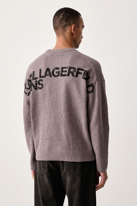 Karl Lagerfeld Jeans светр чоловічий з бавовною — AW26-SWMZFL, сірий — фото 3