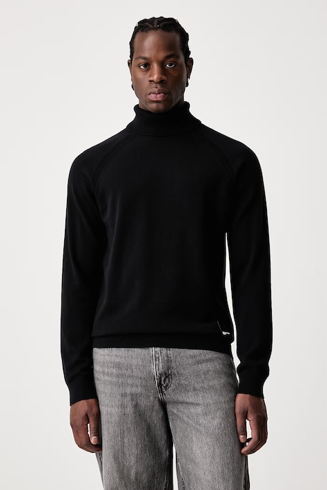 Karl Lagerfeld Jeans Гольф чоловічий бавовняний чорний B3M18001
