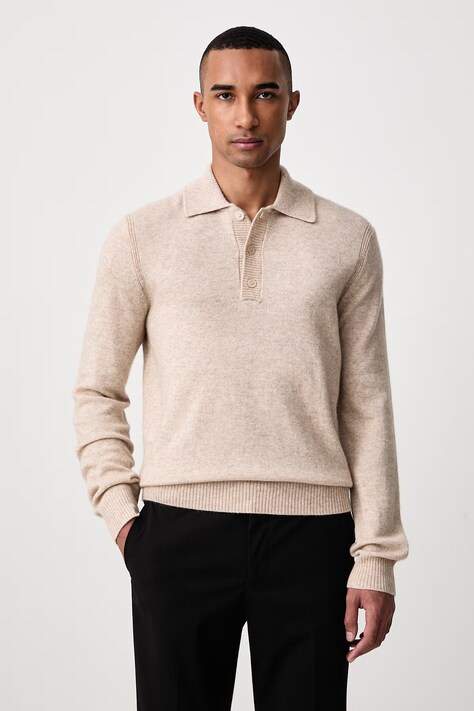 Baldessarini Sweter męski wełniany beżowy B4 50057.5259