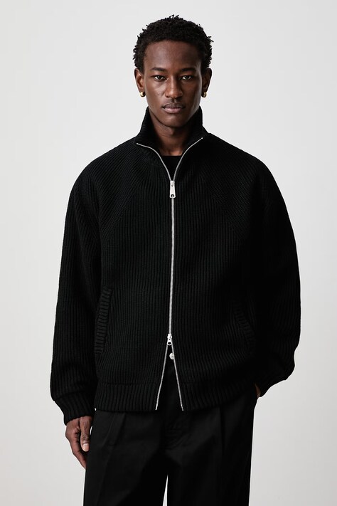 Carhartt WIP Banley Sweater Jacket kurtka przejściowa męska z dodatkiem wełny czarna I033902