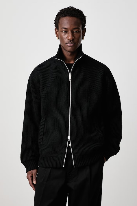 Carhartt WIP Banley Sweater Jacket kurtka przejściowa męska z dodatkiem wełny czarna I033902