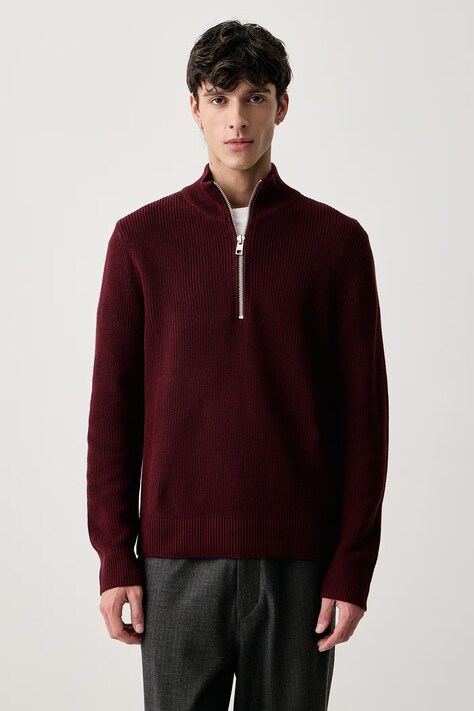 Marc O'Polo Sweter męski bawełniany bordowy 5000016563