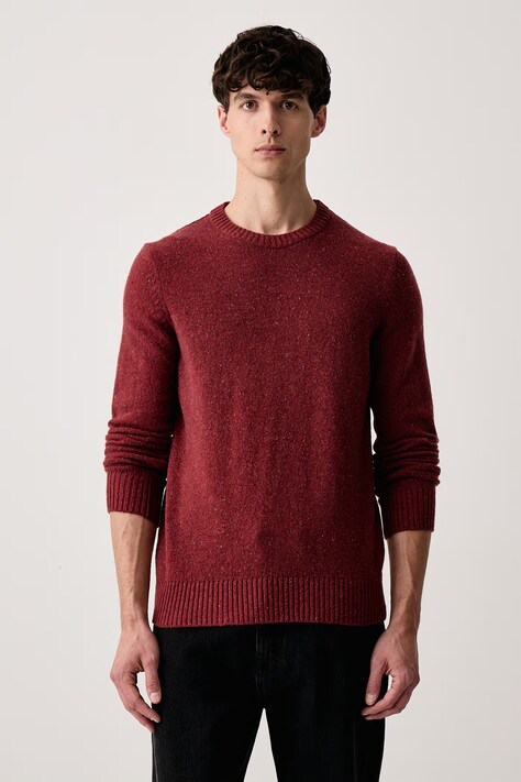 Marc O'Polo Sweter męski z wełną czerwony 5000010525