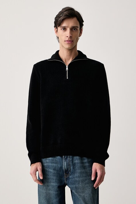 Marc O'Polo Sweter męski z dodatkiem wełny czarny 5000010526