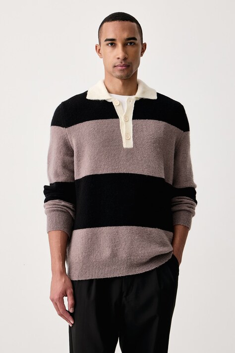 Marc O'Polo Sweter męski z wełną brązowy 5000014964