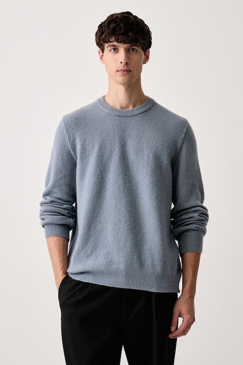 Marc O'Polo Sweter męski z wełną szary 5000012482