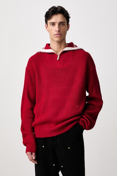 Filling Pieces Turtleneck with wool Men's red 422678500376