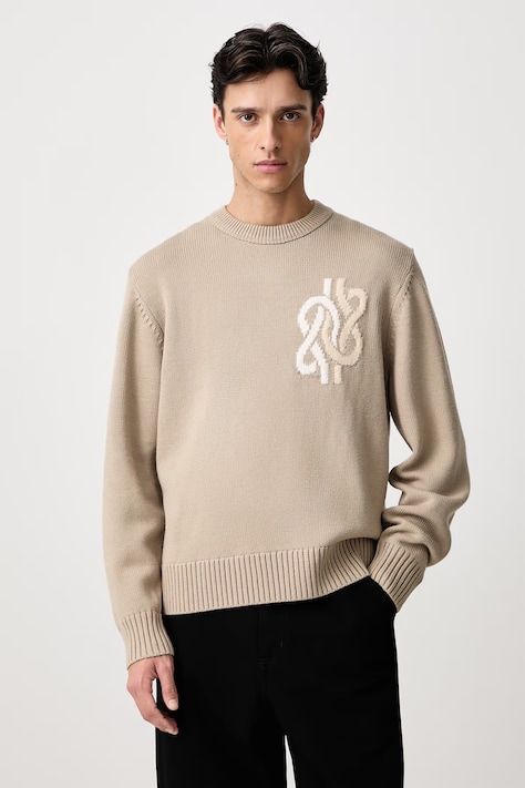 Filling Pieces Светр з вовною чоловічий коричневий 422675500265