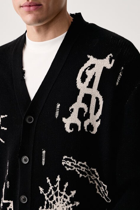 AllSaints Жилетка мъжка от памук STAGED черна M006KF