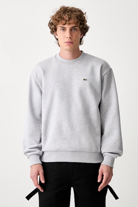 Lacoste bluza z bawełną męska szara SH8868