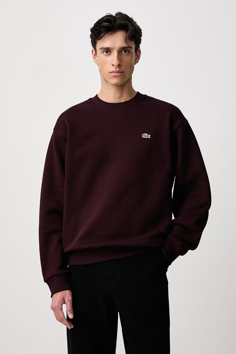 Lacoste Bluza z bawełną męska bordowa SH8868