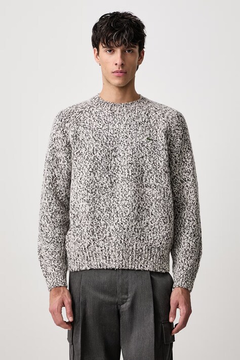 Lacoste Sweter męski z wełną bordowy AH8570