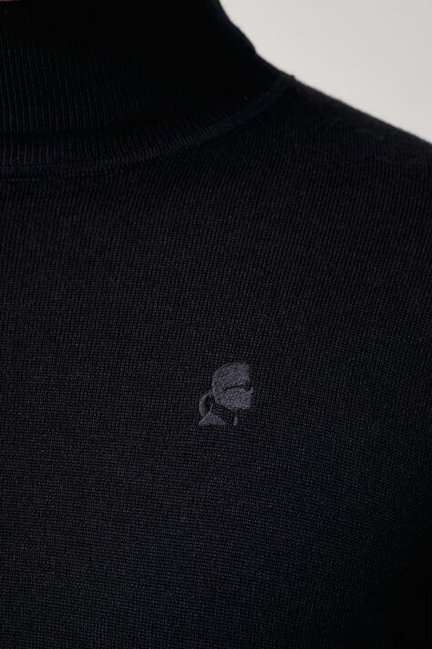 Karl Lagerfeld гольф чоловічий вовняний — AW26-SWMZIB, темно-синій — фото 5