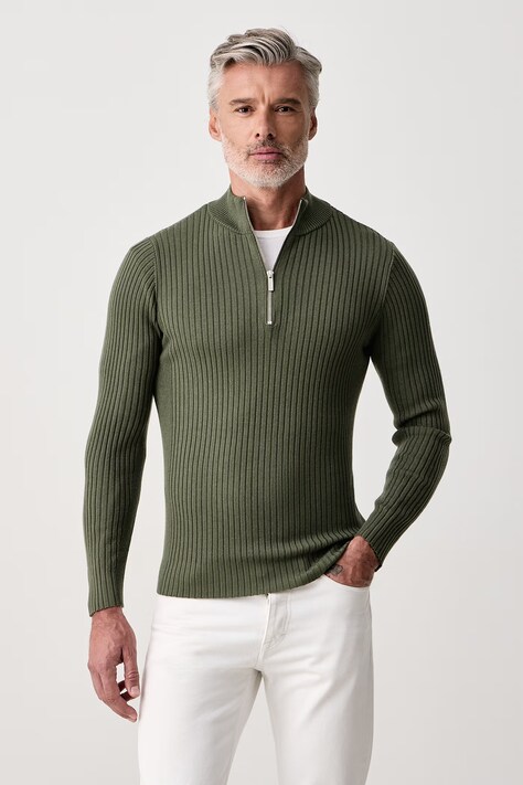 Karl Lagerfeld Sweter męski wełniany zielony 564399.655010
