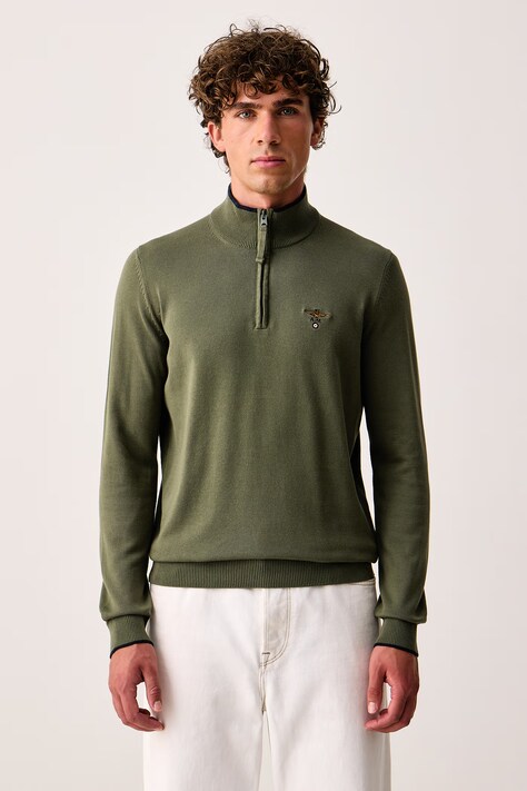 Aeronautica Militare Sweter męski bawełniany zielony MA1670UL00506