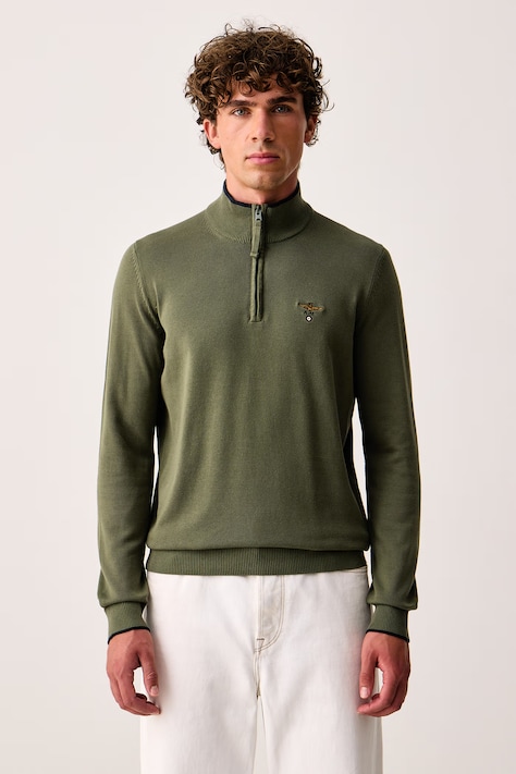 Aeronautica Militare Sweter męski bawełniany zielony MA1670UL00506
