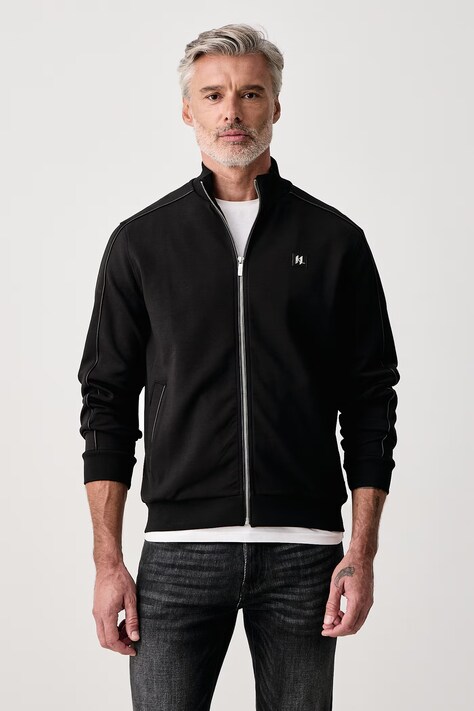 Karl Lagerfeld Μπλούζα με κουμπιά ανδρική μαύρη 564902.705014