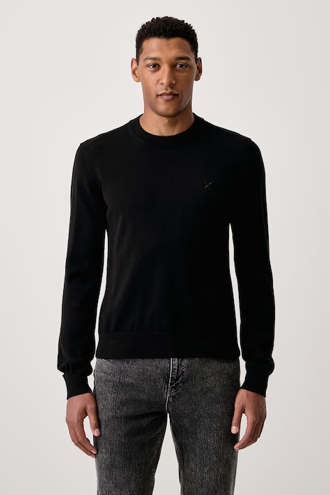 HUGO Blue Sweter męski z bawełną San Celio-C czarny 50573293