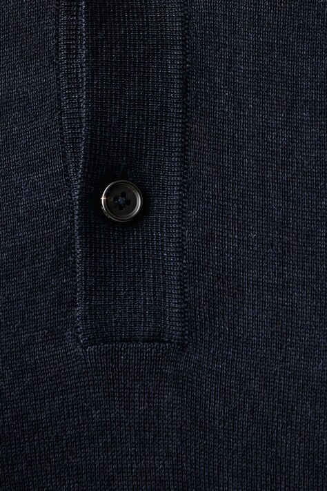 BOSS Sweter męski wełniany H-Lancione-L granatowy 50571927